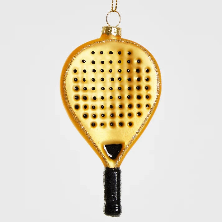 Padelracket Kerstboom Ornament Goud