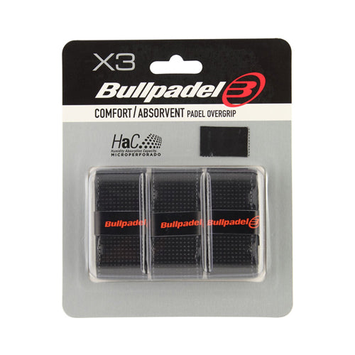 Bullpadel X3 Comfort Overgrips Zwart
